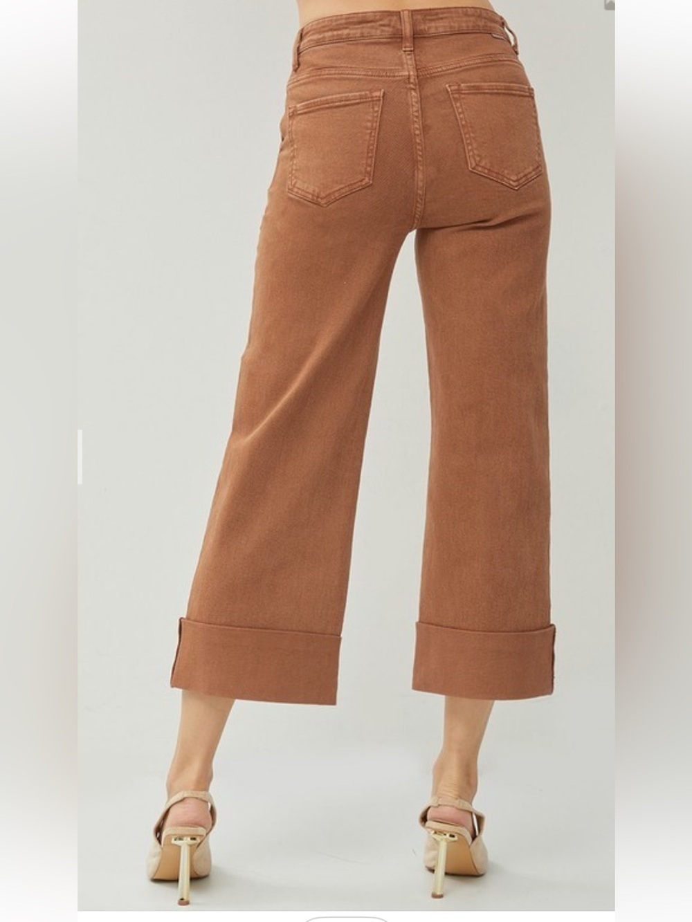 126 RISEN HIGH RISE WIDE LEG WITH CUFFED PANTS - Picture 3 of 3